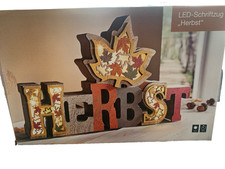 LED-Schriftzug "HERBST" Holz Deko