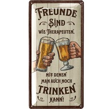 Retro Blechschild Bier , lustige Schilder Sprüchen, Bar Dekoration 16x32 cm