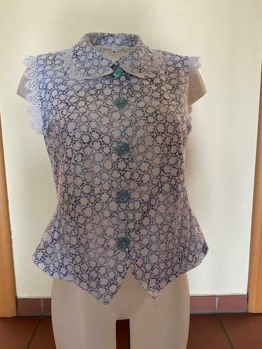 Bluse weste m - gr., blau