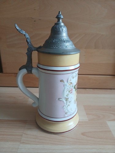 Antik bierkrug mit lirhophanie - antik,