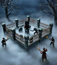 Scale gothic cemetery - scale,
