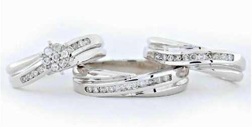 14k weißgold diamant sein ihr - weißgold,