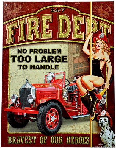 Schild usa feuerwehr - schild,