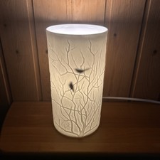 räder Tischlampe Leuchte Zylinderlampe Zweige Porzellan 11x22 cm