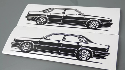 Audi gte aufkleber - audi, 80