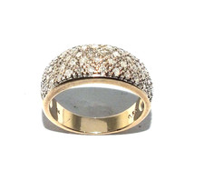 Damen 9ct gelbgold bandring - damen,