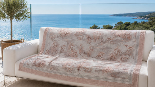 Bassetti plaid stoff aquaforte - stoff,