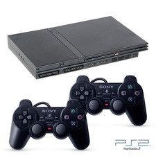 PlayStation 2 PS2 Slim Konsole + 2 ORIGINAL DualShock Controller & Memory 🎮✅