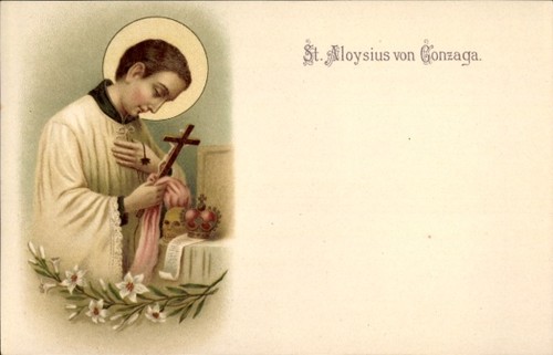 Präge litho heiliger aloisius - litho,