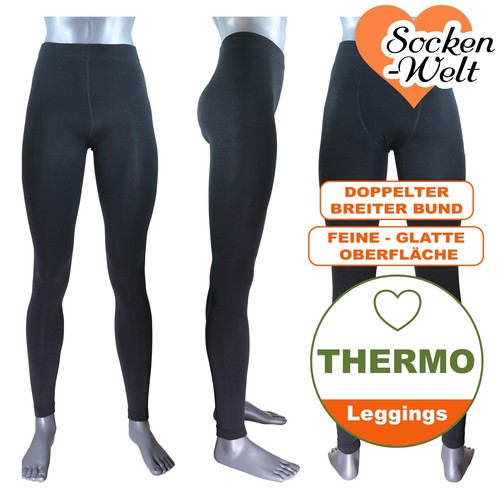 Thermo leggings schwarz - schwarz, innen