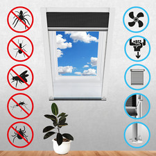 Plissee Dachfenster weiß Insektenschutz Sonnenschutz Fliegengitter Moskitonetz