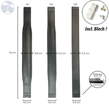 Akkordeon Bassgurt Bassriemen Schwarz 48-120 Bass Leder Velours Italien