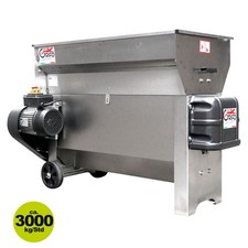 Motorangetriebene Abbeermaschine TA 3000E aus Edelstahl, 3000 kg/Std., 380V