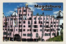 Holzschild 12x18 cm Magdeburg