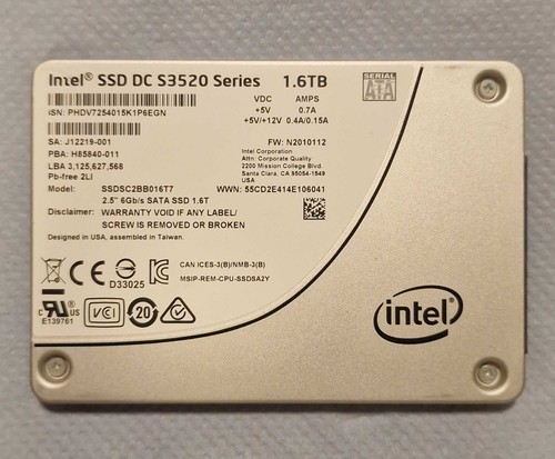 Intel s3520 ssd 2 - ssd, 2,5"