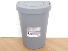 PLAST TEAM Seattle Swing 25 L Abfalleimer grau L 338 x B 272 x H 470mm Mülleimer