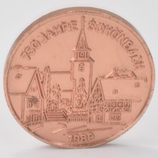 Herborn Schönbach Münze Medaille Jahr 750 Jahre Schönbach Mühle Wasserrad Hammer