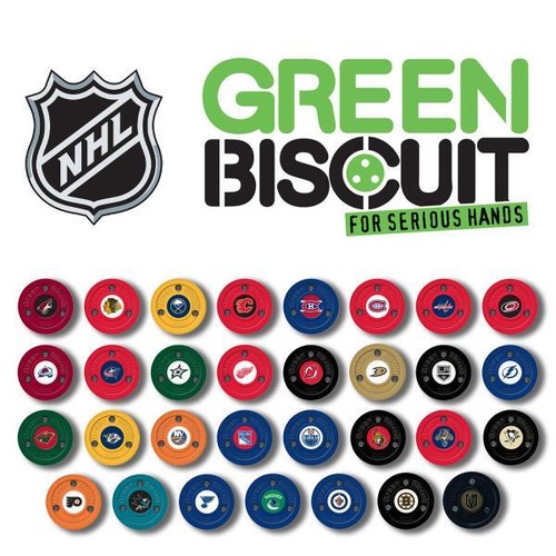 Green biscuit trainings puck - trainings,