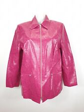 H48) Moden Schiffhauer Vintage Damen Mantel Gr. 42 Kunstleder Schlangenhaut