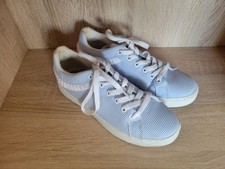 Sneaker Schnürschuhe Blau Weiß Mit Rüschen Dirndl Bayrisch Graceland 38