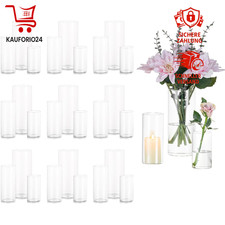 Deko Vase Glas Zylinder Set 10
