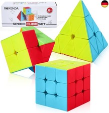  Roxenda Rubik's Cube Set, Rubik's Cube Series of 2x2x2 3x3x3 Pyramid Cube 