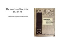 Kandem Leuchten Liste 1932 /