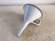 Alter Emaille Trichter Weiss Blau Shabby  Brocante Emaile Gartenküche Landhaus