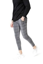 Herren Hose Kariert Grau Golf