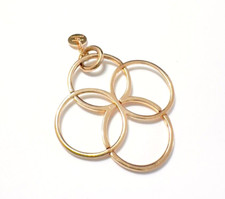 Marjana von Berlepsch Anhänger vier Ringe 925 er Silber rosévergoldet 4,5 cm