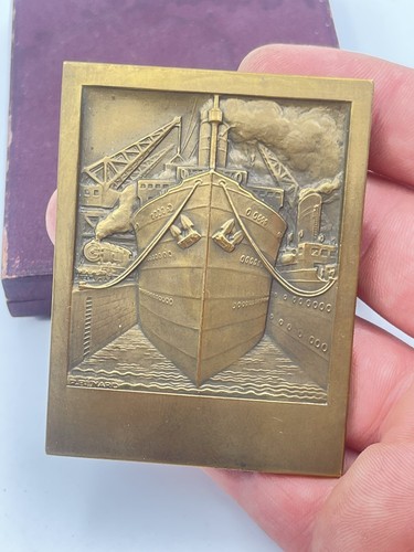 Platte bronze schiff - bronze, &