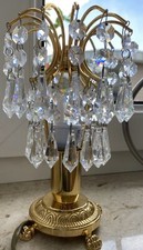 Hochwertige Tischlampe Joska Messing Bleikristall  Sehr Edel