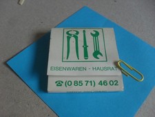 Streichholzschachtel , Eisenwaren Egger , Simbach am Inn ,