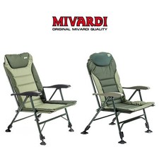 Mivardi Karpfenstühle mit Armlehnen Anglerstuhl klappbar Angelstuhl Schirmhalter