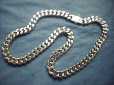 Herren Halskette Titanstahl Silber  / Neu