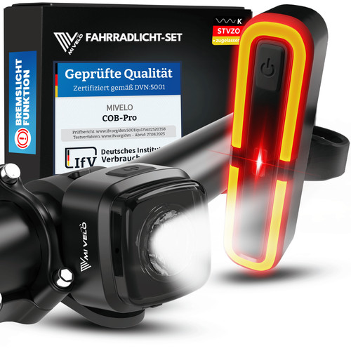 Mivelo fahrradlicht set - fahrradlicht, mit