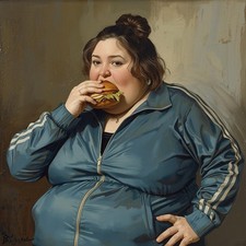 Portrait Anzug Burger Rokoko Barock Malerei Gemälde Dame Jogging Frau Kunstdruck