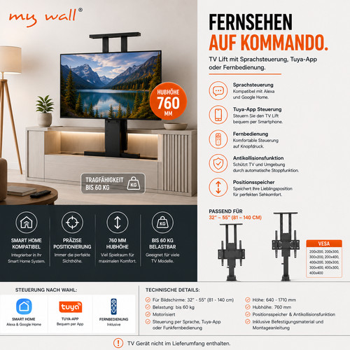 Mywall motorisierter lift - mywall, tv
