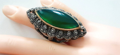 Silber gold design ring - /,