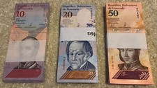 300 Banknoten. 3 x Venezuela