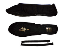 Ballettschläppchen aus Leinen - SSCB , Black, Gr. 36