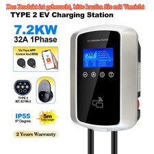 7kw Typ 2 EV Ladestation Wallbox EV EVSE Ladegerät Kabel APP Steuerung