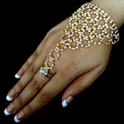 Bollywood handschmuck mit ring - bollywood,