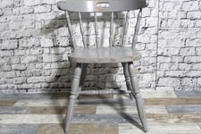 Shabby Holzstuhl Sprossenstuhl Stuhl grau 60er Jahre Vintage Shabby Chic