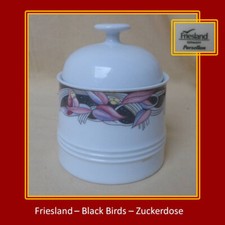Friesland,Black Birds, Zuckerdose mit Deckel, top Zustand