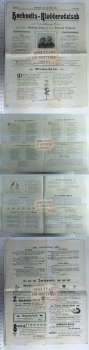 Fest zeitung 1904 meisdorf - -,