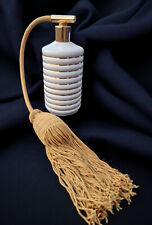 Pumpzerstäuber Vintage Quaste Weiß Gold Parfumflakon Flakon Parfumzerstäuber