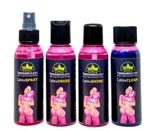 LATEX Pflegemittel-Set mit Shine, Dress, Spray und Clean - Premium-Komplett-SET!
