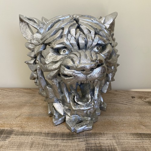 Große silberne tiger büste - große,
