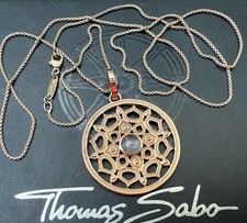 Thomas Sabo Kette 70 & großer Ornament Anhänger Rosevergoldet 